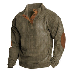 Stylish Half-Zip Pullover Sweatshirt For Men - Perfect For Casual And Outdoor Adventures