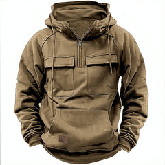 Stylish Black Hooded Jacket with Dual Pockets - Perfect for Casual and Outdoor Adventures