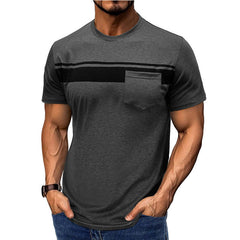 Men's Casual Printed Round Neck Short Sleeve T-Shirt MTA0182D5X