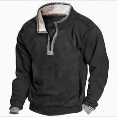 Cozy Half-Zip Pullover Jacket For Men - Perfect For Casual And Outdoor Activities