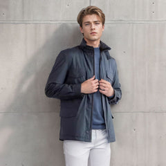 Military-Style Utility Jacket for Men - Perfect for Casual and Outdoor Adventures