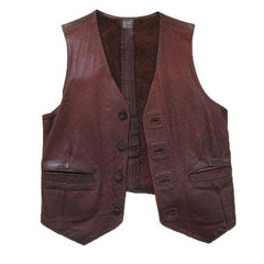 Vintage 1960s-70s Hand-Crafted Leathering Heights Provincetown Men’s Brown Vest