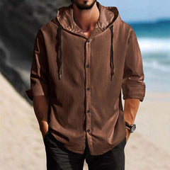 Men's Solid Color Casual Long Sleeve Hoodie MTA2037C2X
