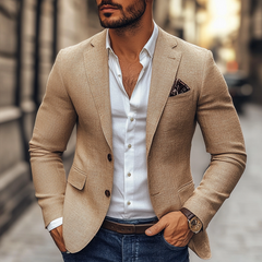 Men's Fashion Notch Lapel Two Buttons Casual Blazer