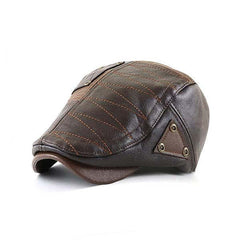 MEN'S PATCHWORK LEATHER HAT