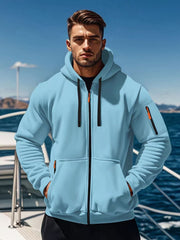 Stylish Men's Hoodie with Neon Accents for Outdoor Adventures