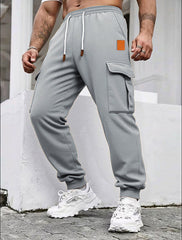 Men's Casual Cargo Jogger Pants with Adjustable Drawstring Waist