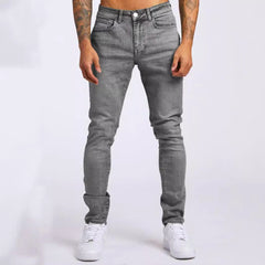 Slim Fit Denim Jeans With Stylish Tattoo Design For Men