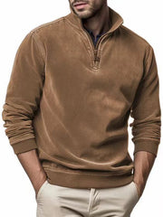 Men's Casual Quarter-Zip Pullover for Everyday Wear