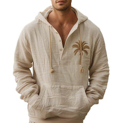 Men's Palm Leaf Embroidered Hoodie MTA1762C0P