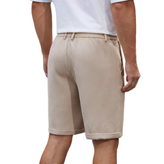 Men's Solid Waffle Plain Casual Shorts MTA0315D8X