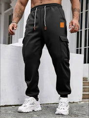 Men's Casual Cargo Jogger Pants with Adjustable Drawstring Waist