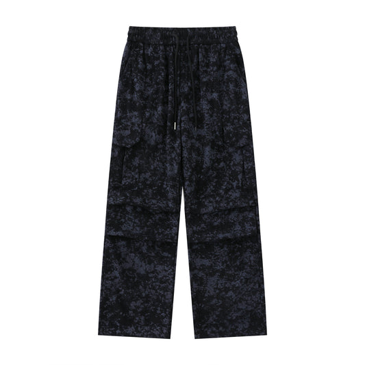 Camouflage Cargo Pants with Adjustable Drawstring Waist
