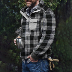 Plaid Half-Zip Pullover Jacket for Outdoor Adventures