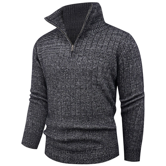 Men's High Neck Zip-Up Sweater - Stylish and Cozy Winter Wear