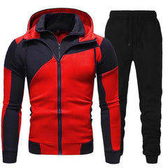 Men's Casual Double Layer Hoodie And Sweatpants Set 40965202F