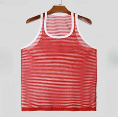 Men's Slim Fit Striped Tank Top MTA1823C8X