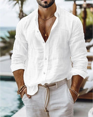 Stylish Grey Button-Up Shirt with Casual Elegance