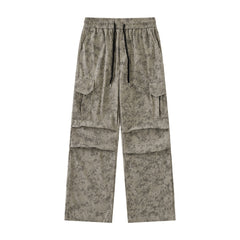 Camouflage Cargo Pants with Adjustable Drawstring Waist