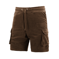 Men's Casual Corduroy Multi-Pocket Loose Cargo Shorts MTA3135C9M