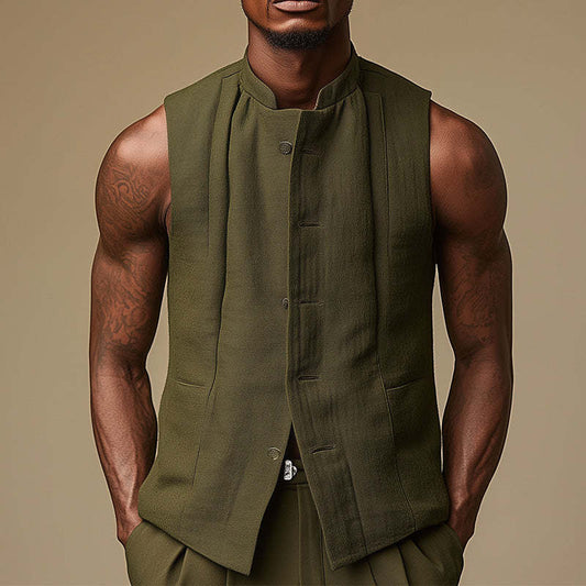 Men's Simple And Stylish Slim Vest MTA3152C0P