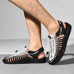 MEN'S HANDWOVEN BEACH SANDALS 53152187