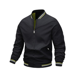 Men's Stylish Olive Green Bomber Jacket - Perfect For Casual And Sporty Looks