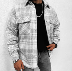 Stylish Plaid Button-Up Shirt for Men - Perfect for Casual and Semi-Formal Occasions