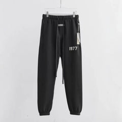 Men's Casual Jogger Pants with 1977 Embroidery - Perfect for Everyday Wear