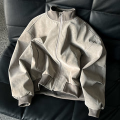 Stylish Brown Bomber Jacket for Men - Perfect for Casual and Outdoor Wear