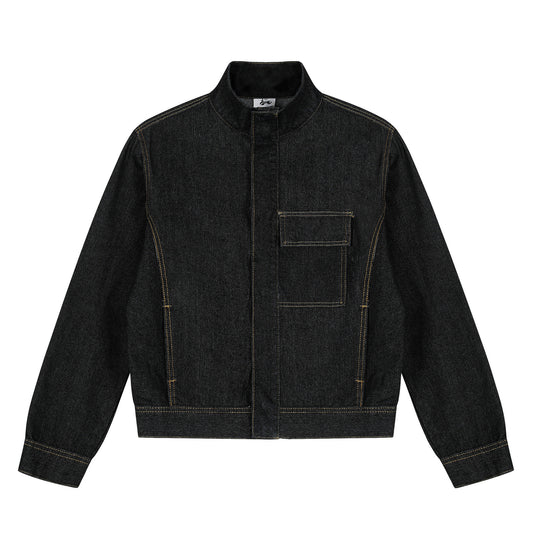 Stylish Denim Jacket with Unique Pocket Design for Men