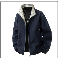 Stylish Plaid Lined Bomber Jacket for Men - Perfect for Casual and Outdoor Activities