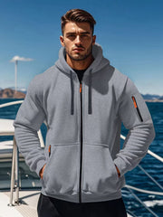 Stylish Men's Hoodie with Neon Accents for Outdoor Adventures