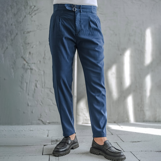 Men's British Neapolitan High Waist Suit Pants MTA0121D3Z