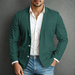 Stylish Green Blazer for Men - Perfect for Casual and Formal Occasions