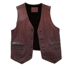 Vintage 1960s-70s Hand-Crafted Leathering Heights Provincetown Men’s Brown Vest