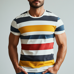Men's Classic Casual Round Neck Slim Fit Cotton Short Sleeve T-Shirt MTA2596C7K