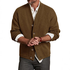 Men's Classic Black Cardigan Sweater - Stylish And Versatile For Everyday Wear