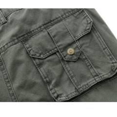 Men's Outdoor Vintage Washed Cotton Washed Multi-pocket Tactical Pants