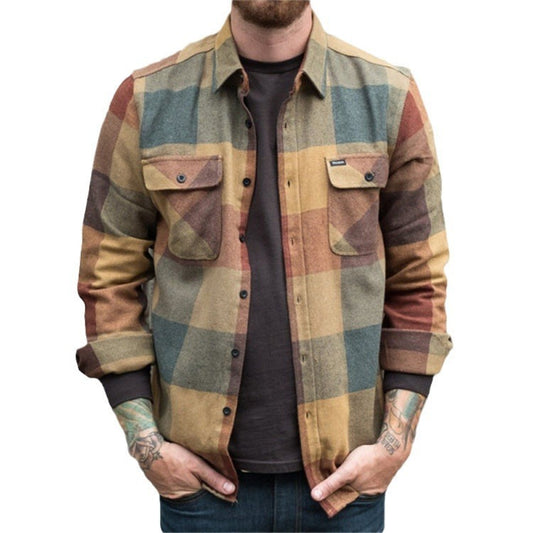 Stylish Plaid Flannel Shirt for Men - Perfect for Casual and Outdoor Adventures