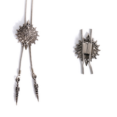 Men's Adjustable Metal Chain Bolo Tie Necklace 55080031U