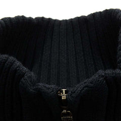 Men's Casual Stand Collar Zipper Slim Fit Knit Cardigan 87999873M