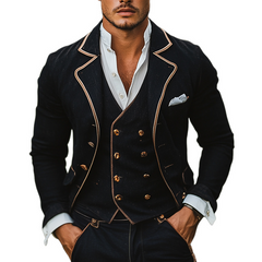Men's Solid Color Single-Breasted Blazer MTA0371D7X