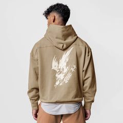 Green Hoodie with Unique Graphic Design for Casual Wear