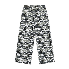 Camouflage Print Wide-Leg Pants for Casual and Outdoor Use
