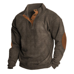 Stylish Half-Zip Pullover Sweatshirt For Men - Perfect For Casual And Outdoor Adventures