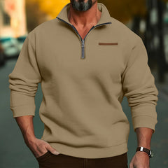 Men's Stylish Half-Zip Pullover Sweatshirt for Casual and Outdoor Wear