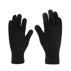 Men's Winter Plus Velvet Hat Scarf Gloves Three-piece Knitted Hat 11161881K