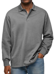 Men's Classic Long Sleeve Polo Shirt - Stylish And Comfortable For Everyday Wear