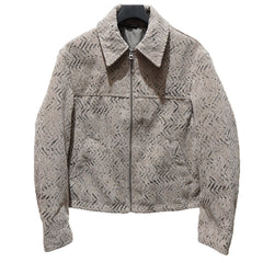 Stylish Patterned Zip-Up Jacket For Casual Elegance